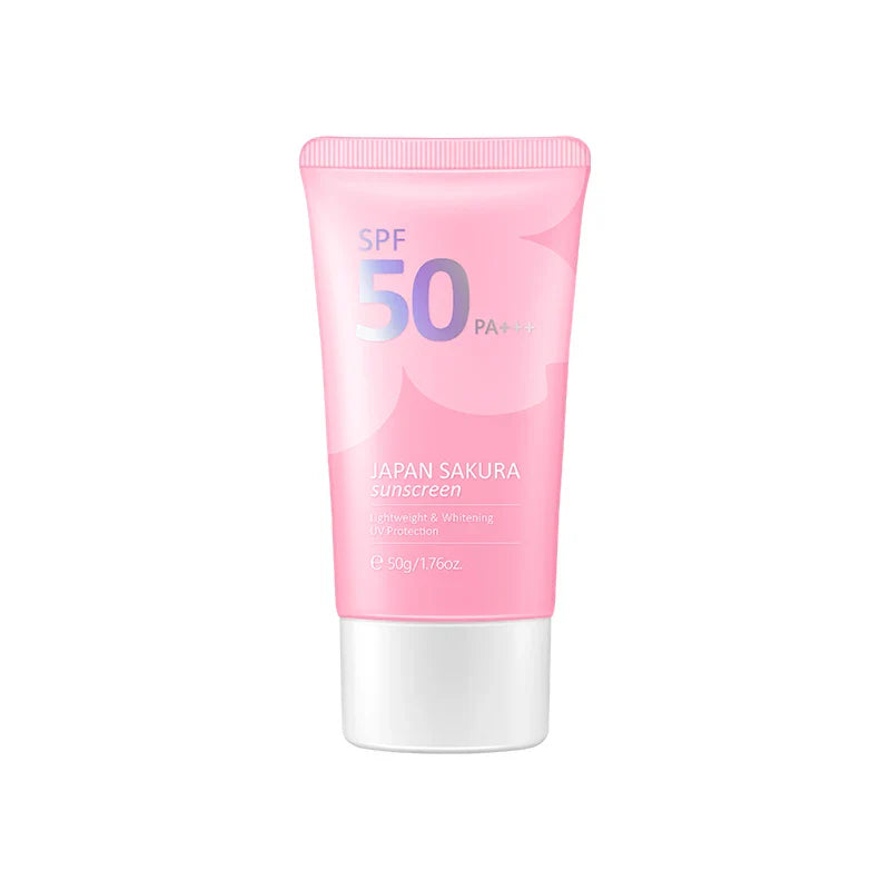 HKM-948243 Sakura Waterproof Sunscreen Face Cream for UV Protection and Brightening Skin Care - 50g