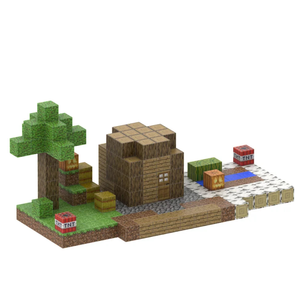 KTX-252179 Magnetic Building Block Set for Creative Play - DIY Cube Puzzle Toy with Over 500 Accessory Styles