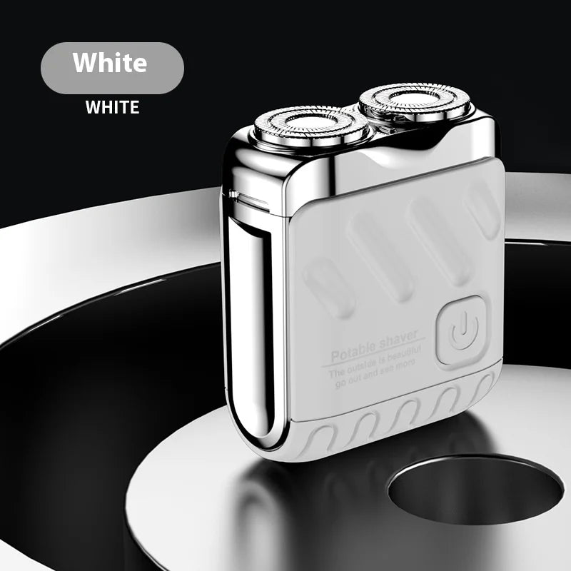 HKM-881555 Portable Mini Electric Beard Razor with Twin Blade for Face Use, USB Rechargeable