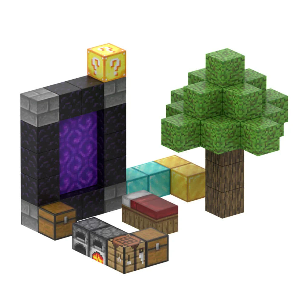 KTX-684755 Magnetic Building Block Cube Set for Kids - DIY Educational Sensory Game with Over 500 Accessories