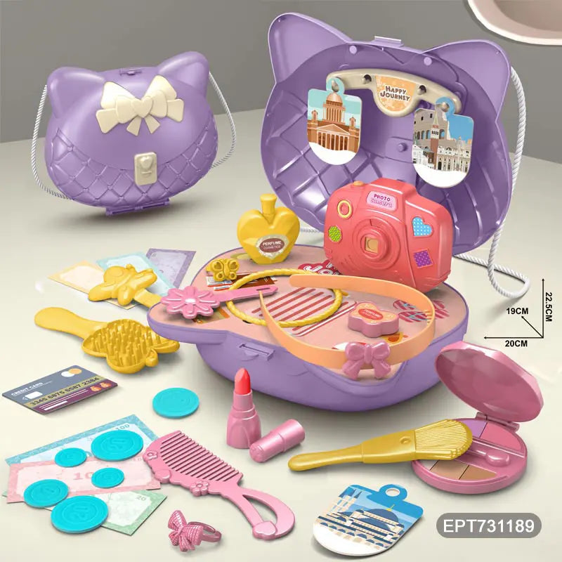 KTX-620755 Educational Plastic Kitchen Playset Backpack for Kids Ages 2-13