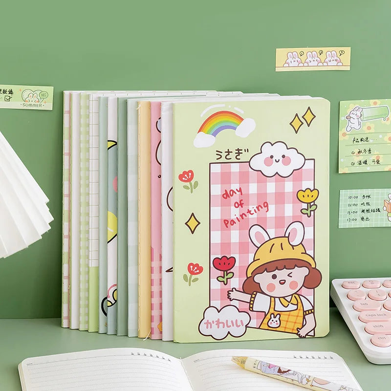 KTX-948051 A5 Cartoon Paper Cover Notebook for Primary School Stationery Supplies