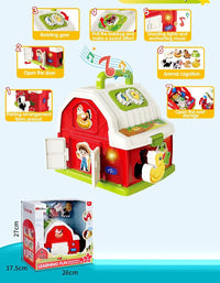 HKM-658131 Musical Barn Farm Animal Set for Infants - Interactive Elephants and Planes Player Doll