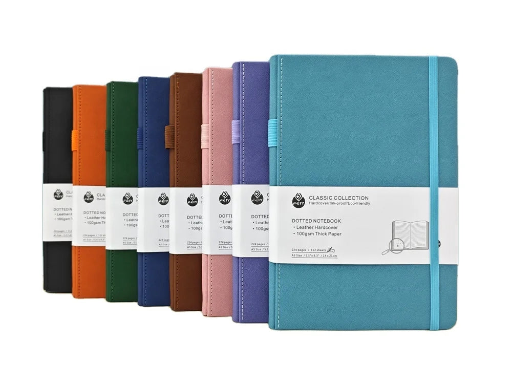 KTX-701715 Personalised A4 Leather Notebook Gift Set for Students