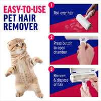 HKM-373267 Reusable Self-Cleaning Pet Hair Remover Roller for Carpets and Upholstery