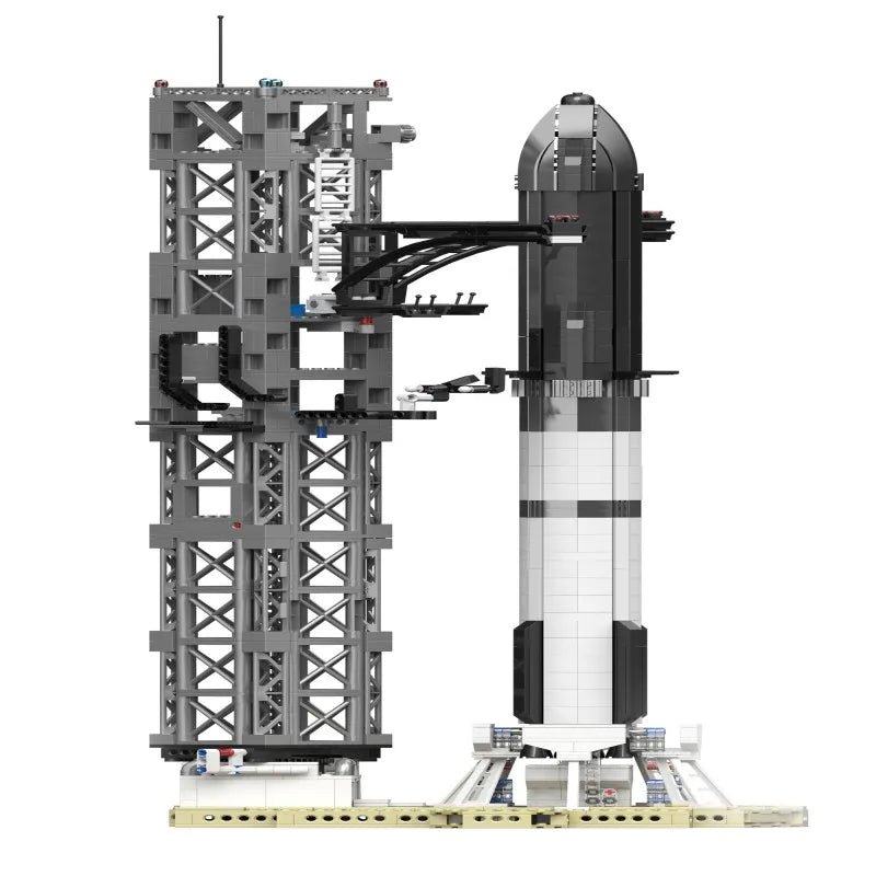 KTX-341267 Starship Rocket Building Block Model Set with 1763 Pieces for Ages 8 and Up