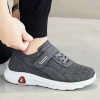HKM-738195 B-22007 Men's Casual Comfortable Flats Men's Sneakers Lace-Up Mesh Shoes Lightweight Breathable