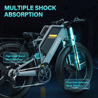 HKM-3527891 Adult: 750W Motor, 20 MPH Top Speed, 48V System and 48V 15.0Ah Battery Electric Bicycle for Daily Commuting