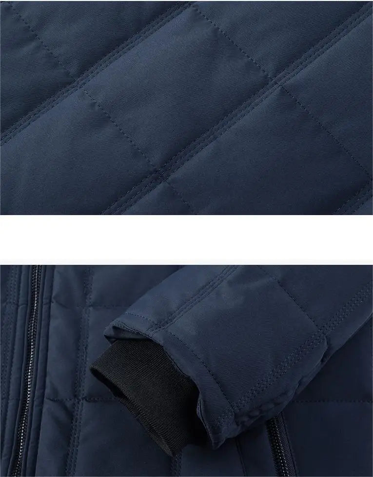 KTX-341523 Men's Cotton Jacket New Cross-Border Plus Size With Thick Fleece and Warm Stand-Up Collar