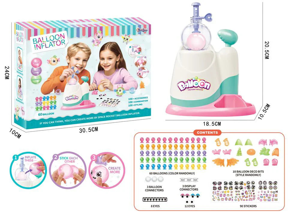HKM-575635 Magic Balloon Inflator Plastic Toy for Kids - Educational DIY Activity