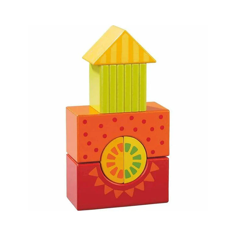 KTX-325459 Wooden Building Block Set for Creative Model Building and Educational Play