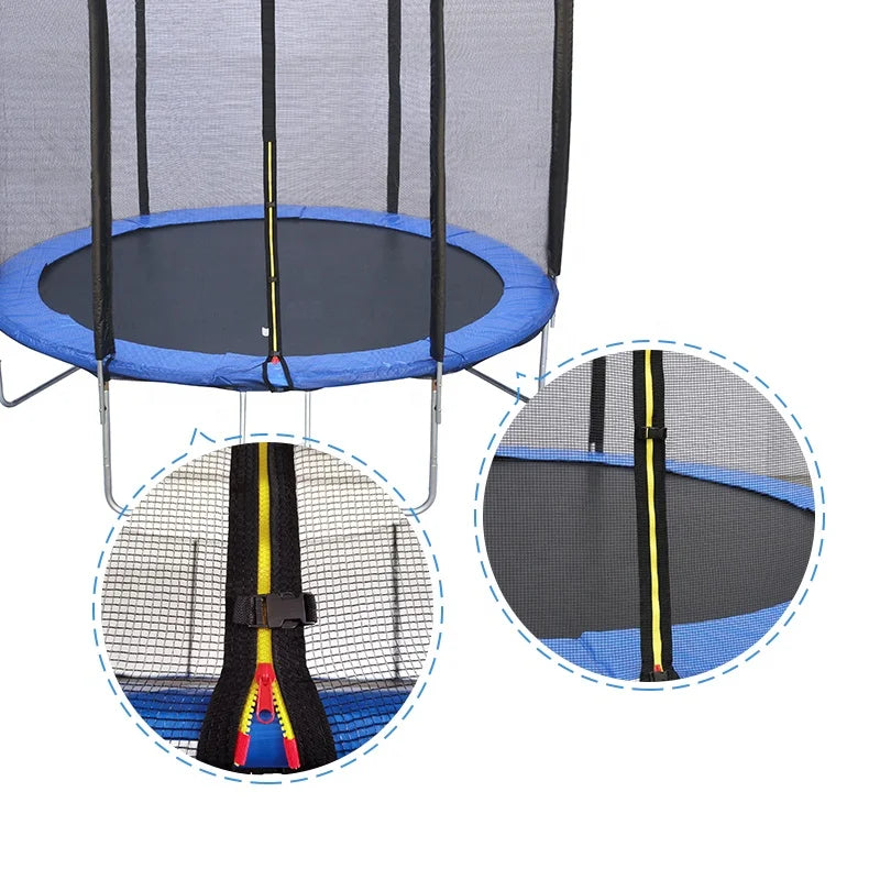 HKM-700307 Outdoor Family Trampoline with Safety Net - 6ft to 16ft Adjustable Size for Kids and Adults