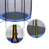 HKM-700307 Outdoor Family Trampoline with Safety Net - 6ft to 16ft Adjustable Size for Kids and Adults