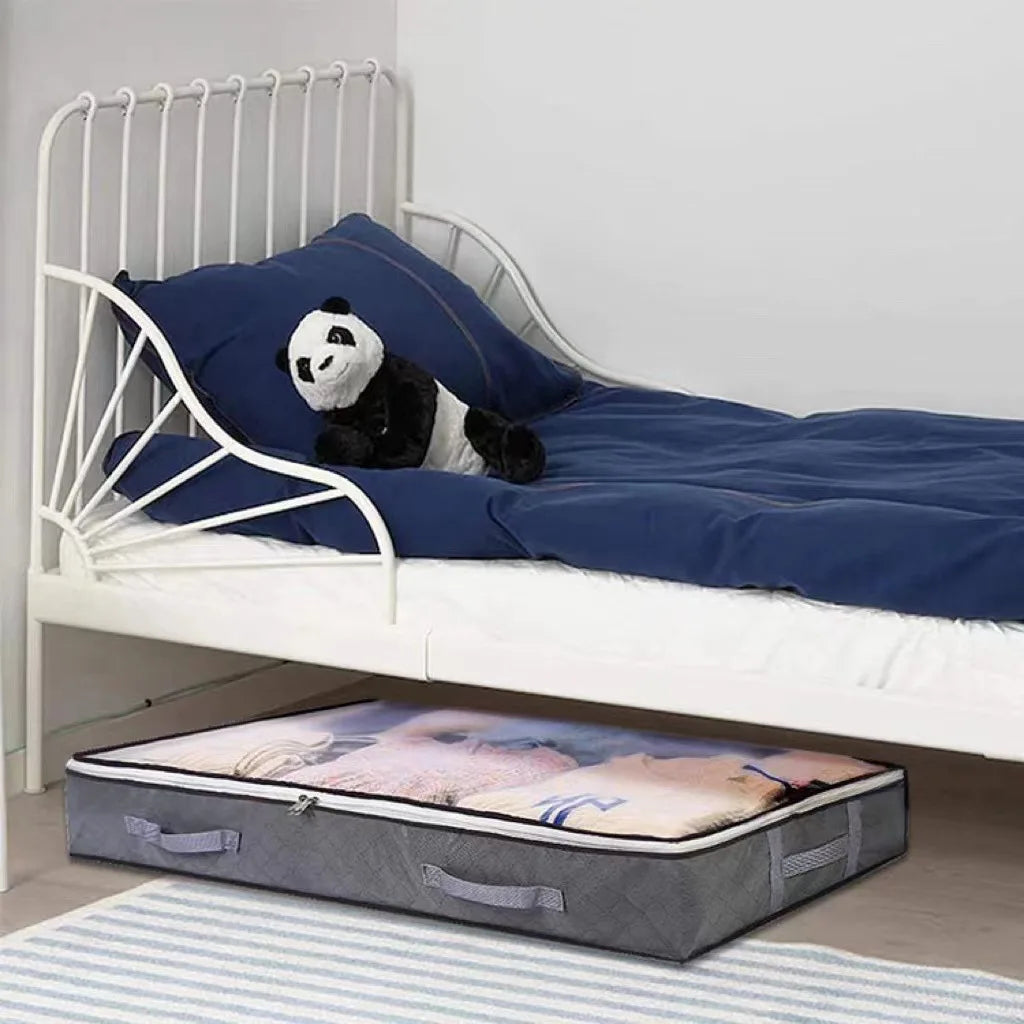 KTX-926099 Foldable Underbed Storage Bags with Durable Handles and Viewing Windows for Home Organisation