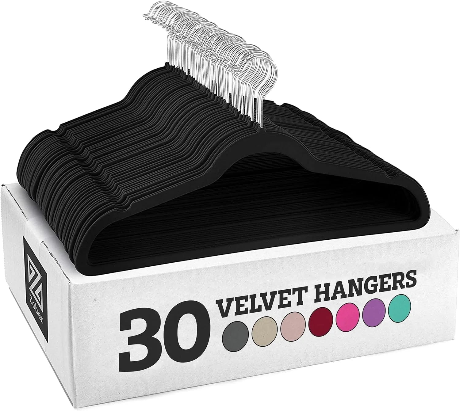 KTX-893331 Velvet Non-Slip Space-Saving Hangers for Clothing and Kitchen Organization