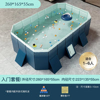 HKM-848339 Large Rectangular Above Ground Swimming Pool for Outdoor Use