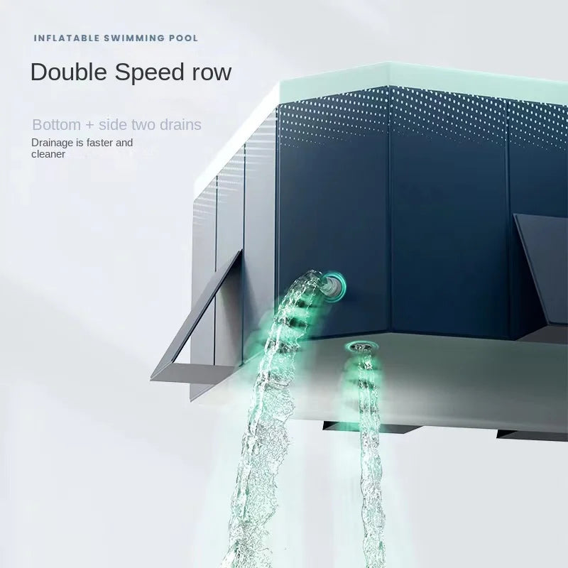 HKM-438163 Large Portable Adult Inflatable PVC Outdoor Swimming Pool for Recreation