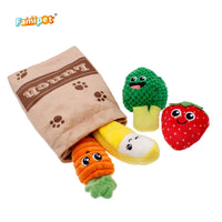HKM-077203 Plush Multi-Choice Lunch Food Pet Squeaky Toy Collection - Various Designs
