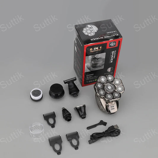 HKM-390035 Suttik LK-9300 Men's Electric Razor with 9D Floating Head and IPX6 Waterproof Design