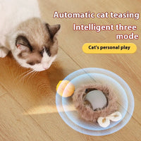 HKM-095315 Interactive Electric Rolling Ball Toy for Cats - Durable Plastic and Silicone Design