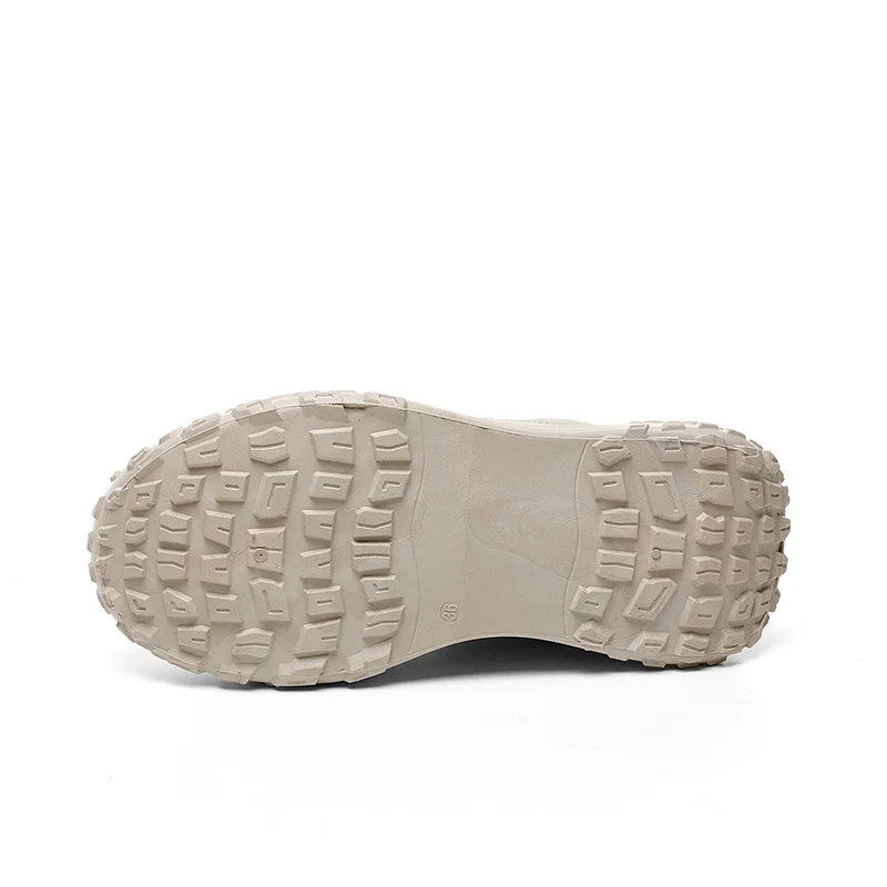 HKM-802579 XF6228 New Simple Autumn Women's Shoes Round Toe Thick Sole Elevated Board Shoes Shock Absorbing Lightweight Sports Shoes