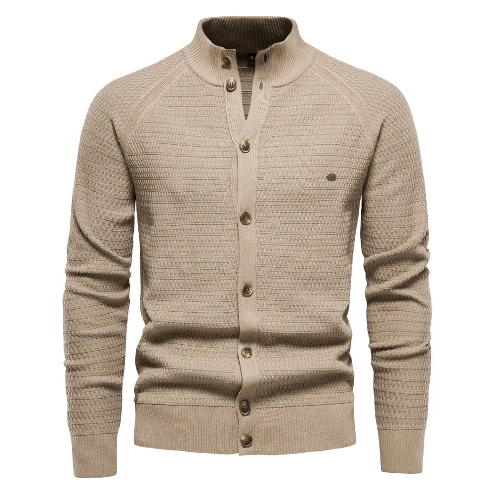 HKM-424019 Customized Men's Business Sweater Knit Sweater Fall and Winter New Cardigan Men's Pullover Coat