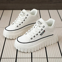 HKM-737043 ZY12262 New Versatile Board Shoes Autumn Pinecake Sole Student Thick Sole Elevated Fashion Casual Shoes