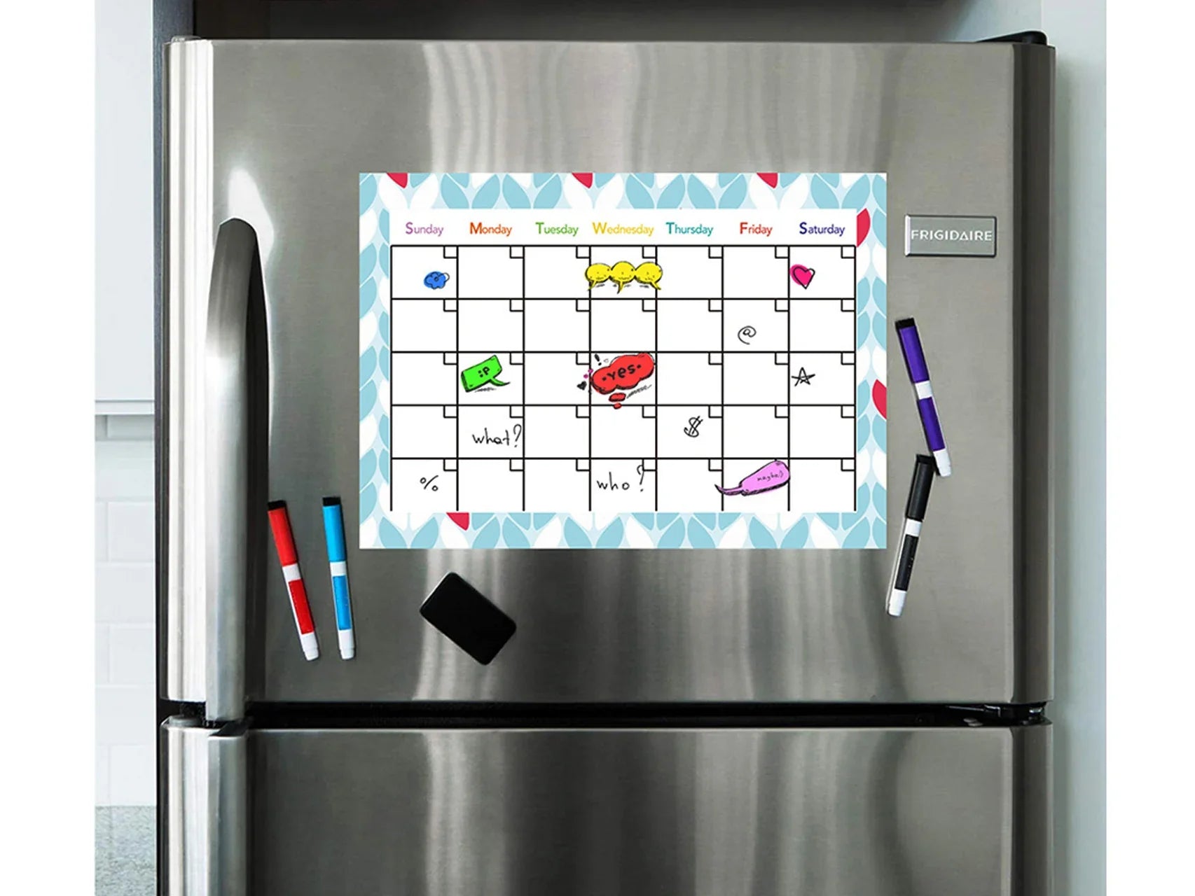 KTX-278035 Magnetic Weekly and Monthly Calendar for Fridge - Organise Your Schedule Effortlessly