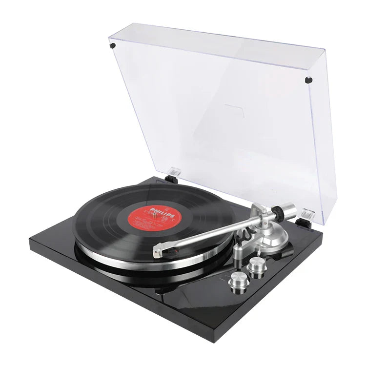 KTX-251731 Fully Automatic Wooden Vinyl Record Player with Nostalgic Mechanical Design
