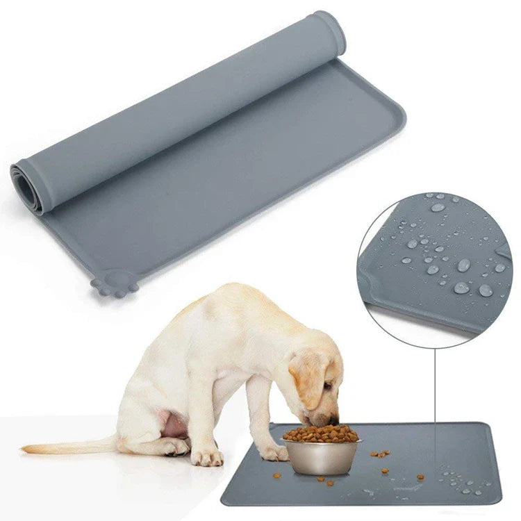 HKM-078355 Non-Slip Waterproof Silicone Pet Feeding Mat with High Lips for Dogs and Cats