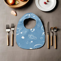 HKM-064723 New Arrival Cute U-Shape Kids Bib Waterproof Kids Eating Saliva Towel Feeding Bibs Button Closure