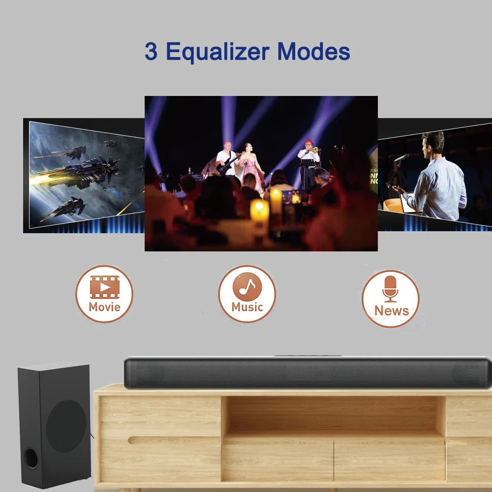 KTX-402067 100W Sound Bar with Subwoofer for Home Theatre System Compatibility with TV