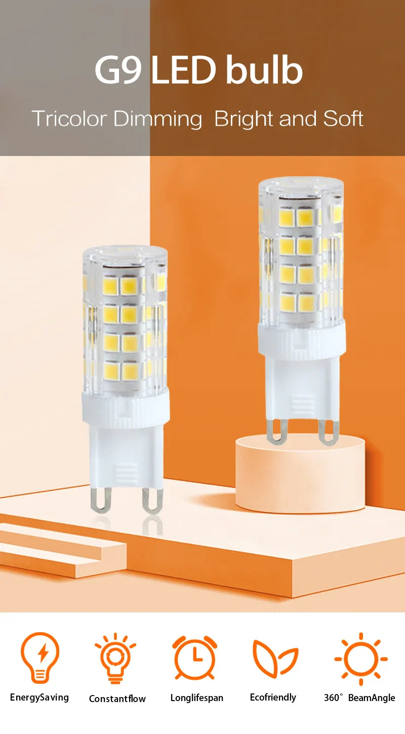 KTX-391891 Energy Saving Dimmable LED Bulb 5W Flicker Free G4/G9 85-265V