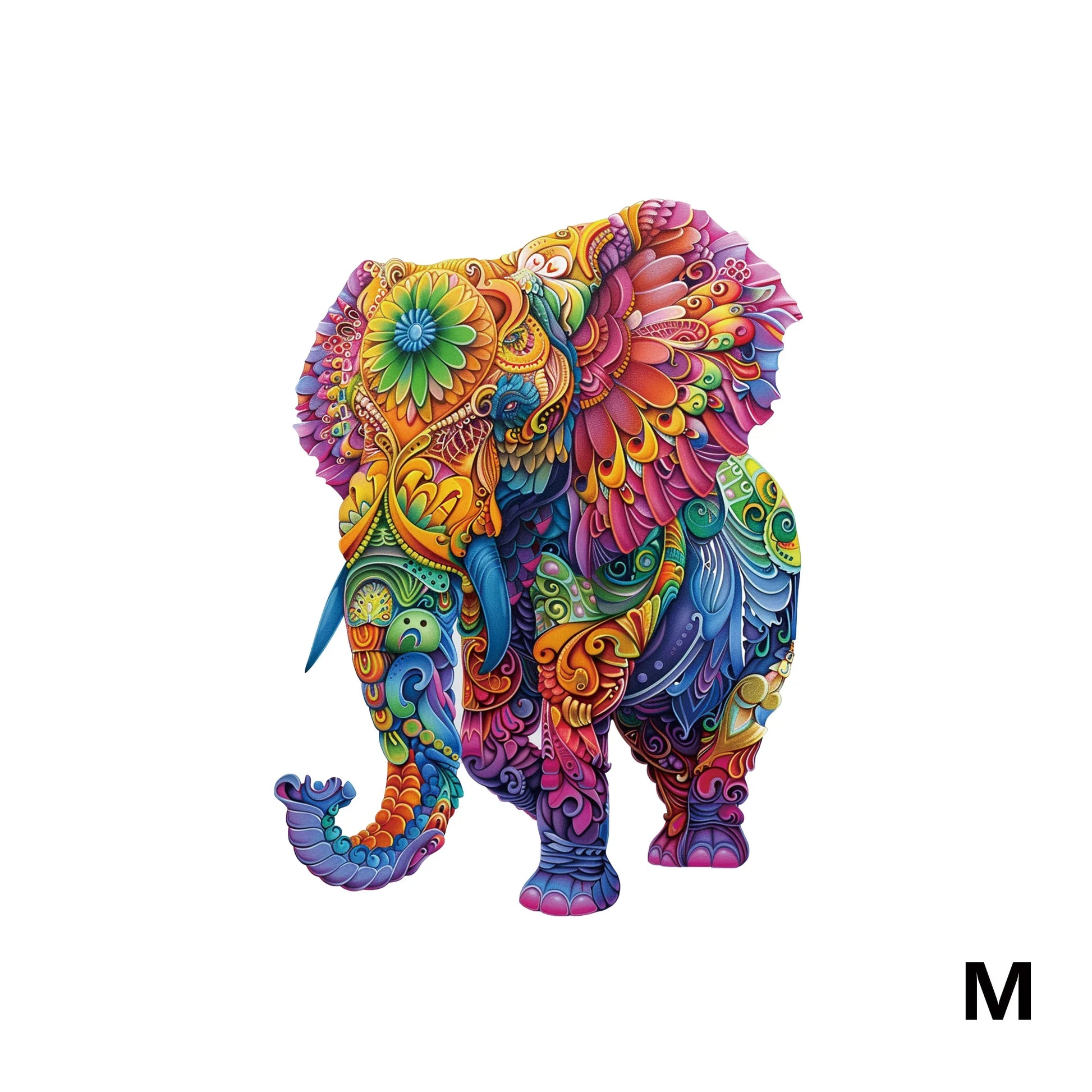 KTX-105299 DIY Unique Shape Wooden Animal A4 Jigsaw Puzzle for Adults with Wooden Pieces