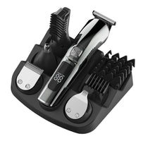 HKM-176467 11-in-1 Men's Grooming Kit, IPX6 Waterproof Rechargeable Hair Trimmer for Nose and Beard