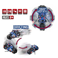 HKM-131539 1:10 Scale 2.4GHz 4-Channel Stunt Off-Road Drift Car with LED Lights - Remote Control Motorcycle для Indoor/Outdoor Fun