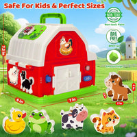 HKM-658131 Musical Barn Farm Animal Set for Infants - Interactive Elephants and Planes Player Doll
