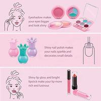 HKM-326995 Kids Cosmetic Makeup Set with Nail Accessories for Dress-Up Play - Ages 2 to 14