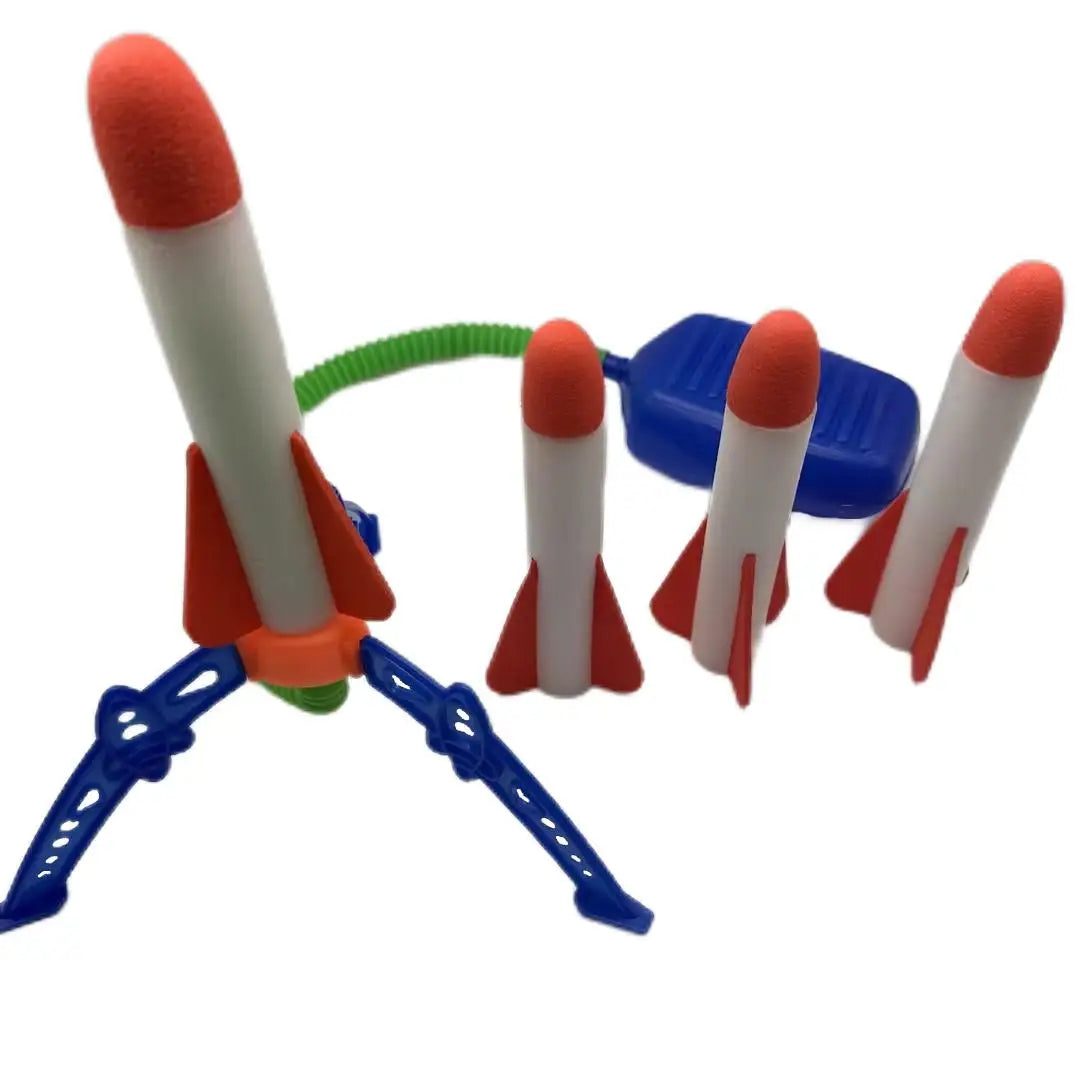 KTX-724435 Foot-Powered Air Rocket Launcher for Kids - EVA Foam Toy with Lights for Outdoor Fun