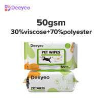 HKM-781139 Organic Biodegradable Pet Wipes for Dogs and Cats – 100 Unscented Wet Wipes