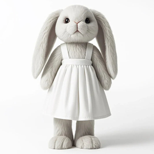 KTX-589075 Soft Plush Pink Bunny Toy - Cartoon Ballet Peter Rabbit for Babies