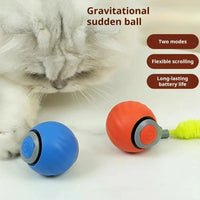 HKM-865939 Interactive Rechargeable Rolling Cat Toy Ball with Adjustable Speed for Smart Pet Training