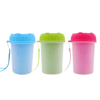 HKM-977747 Portable Automatic Dog Paw Cleaner Cup with Silicone Brush for Grooming