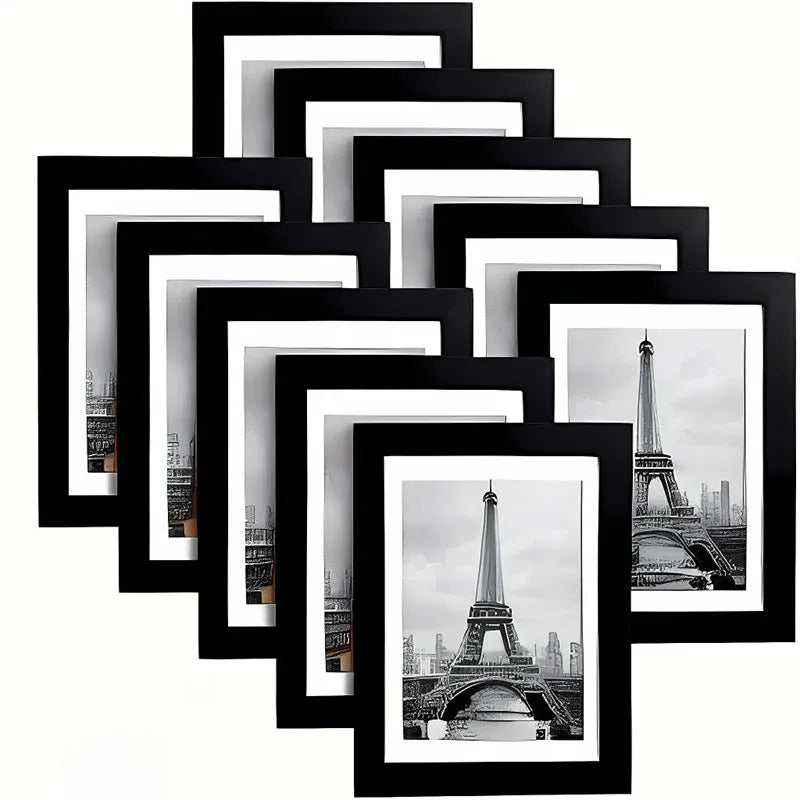 KTX-800915 A4 Black Freestanding and Wall Mountable Photo Frame for Modern Home and Gallery Display