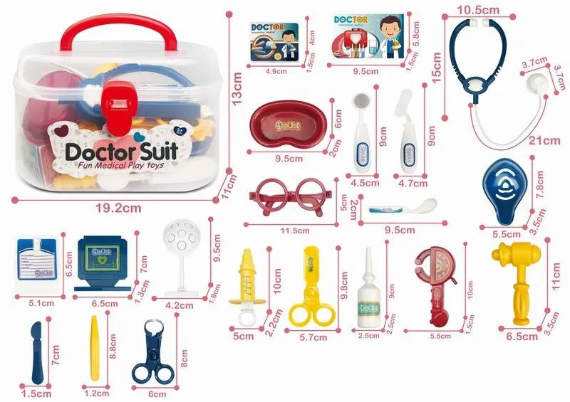 HKM-655827 Mini Doll House Doctor Kit for Kids - Portable Role Play Educational Toy