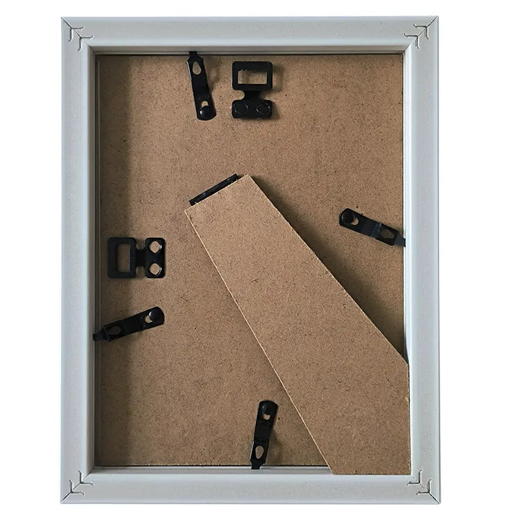 KTX-845587 Modern Black, White, and Gold PS Plastic Picture Frame 11x14 for Artwork and Certificates