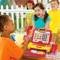 HKM-540563 Toy Cash Register for Kids - EPT Play Money Machine for Supermarket Role-Playing - Age 2 to 13 Years
