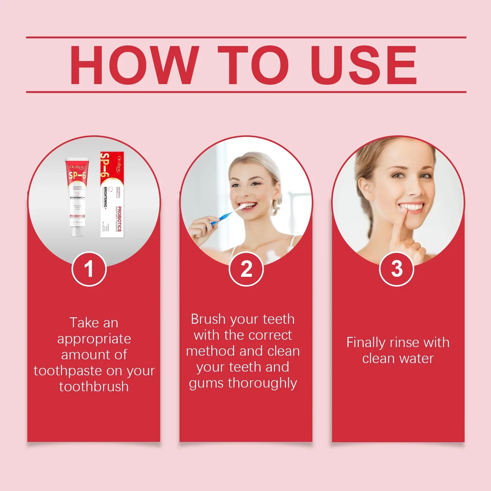 HKM-864595 Probiotic Whitening Toothpaste for Brightening, Gum Protection, and Fresh Breath