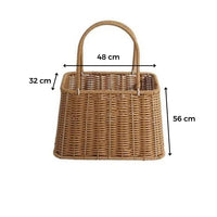 Top Choice Modern Ceramic Lacquer Storage Basket Luxury Natural Rattan for Holding Food Pet Items for Picnics
