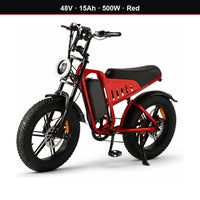 14 Inch Fat Tire Electric Bike 48V 500W Snow Beach Adult Ebike